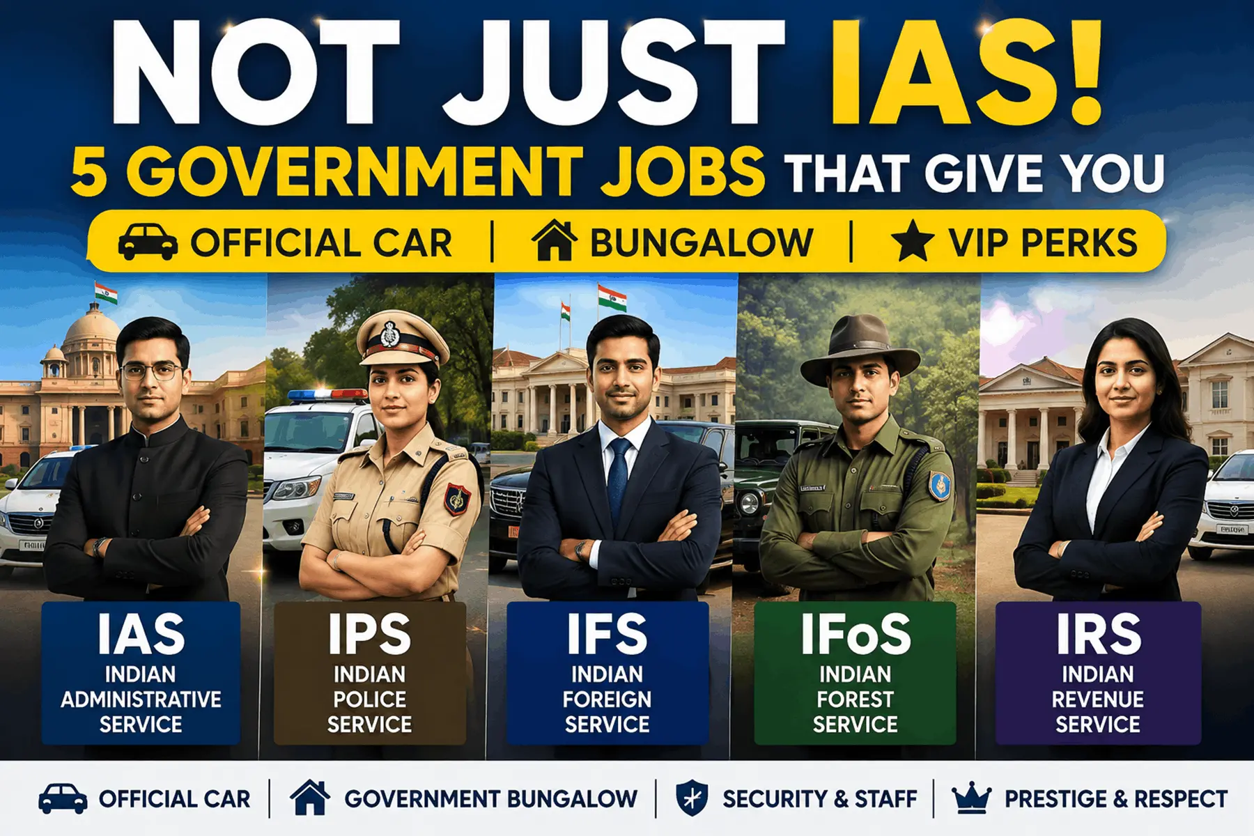Not Just IAS: 5 Government Jobs with Official Car & Bungalow