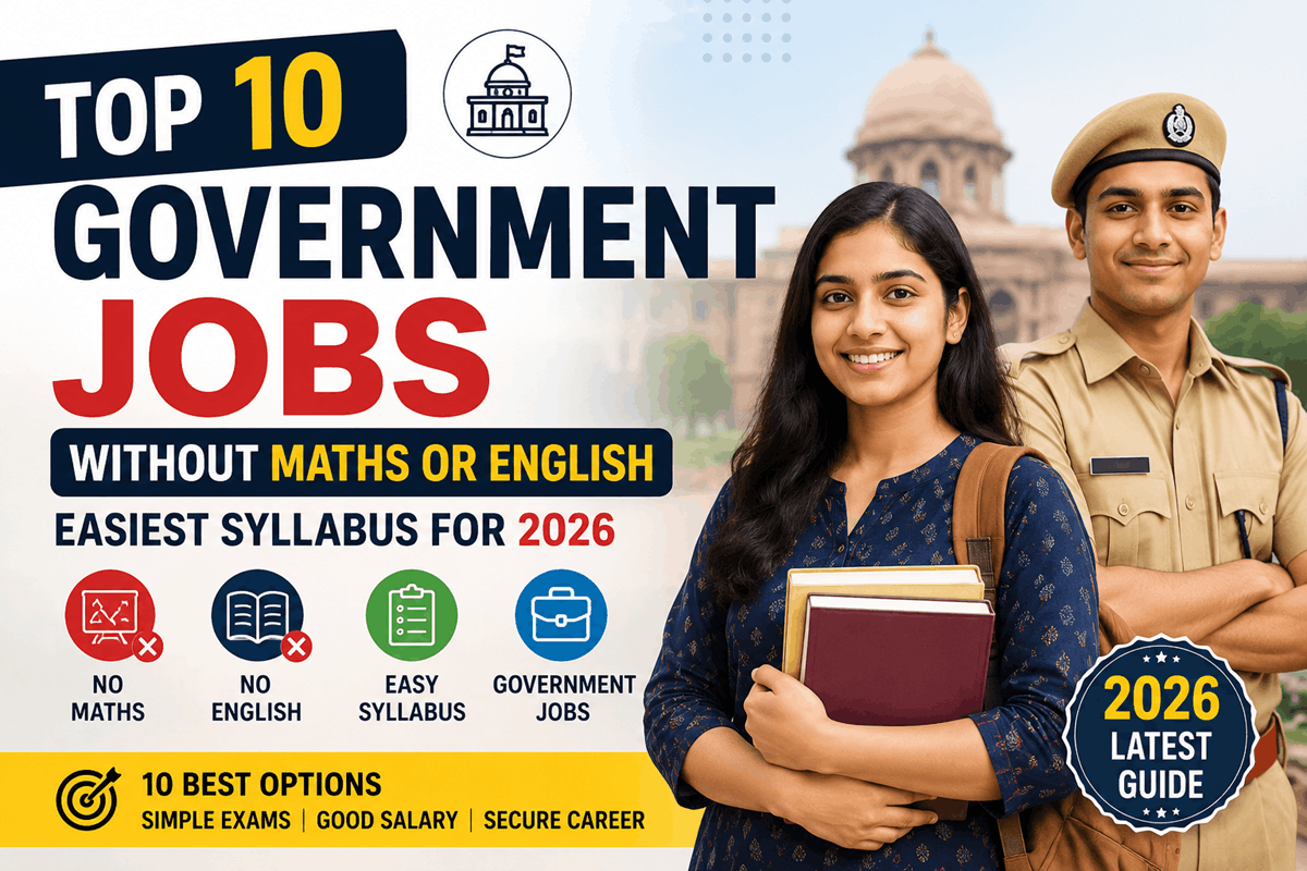 Top 10 Government Jobs Without Maths or English: Easiest Syllabus for 2026