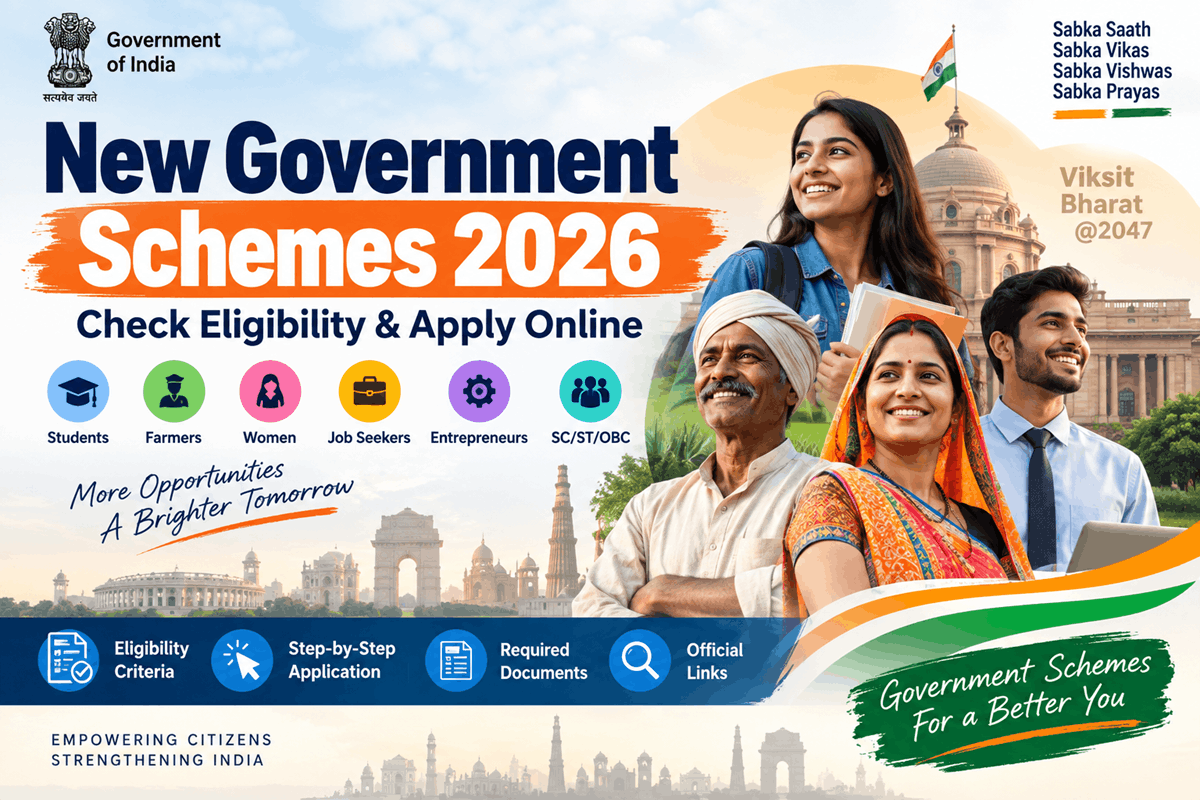 New Government Schemes 2026: Check Eligibility, Benefits & Apply Online