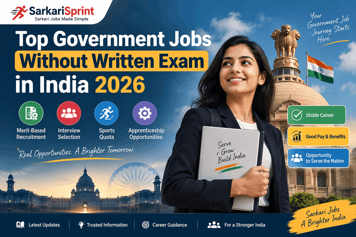 Government Jobs Without Written Exam in India 2026